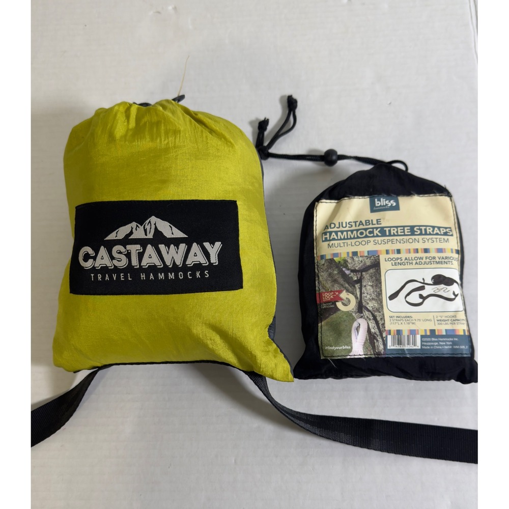Castaway‎ Travel Hammock Bliss Tree Straps Set Portable Bundle Camping Hiking